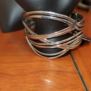 Silver bangle bracelet